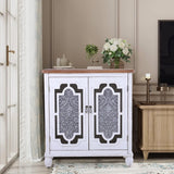 MFSTUDIO Wood Accent Cabinet with Doors, Entryway Storage Buffet Cabinets