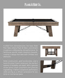 Plank & Hide - Isaac Slate Pool Table (Silvered Ash Finish,7FT)