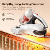 JIGOO J200 Improve Sleep Mattress Vacuum Cleaner Uv Sanitizing, Deep Cleaning Bed Vacuum Non-Destructive Fabrics, 99.9% Effective Filtration for Allergy Sufferers