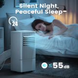 Air Choice Portable Air Conditioner, 10000 BTU Air Conditioner Portable for Room Up to 450 Sq.Ft, Remote Control, 24H Timer
