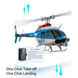 Ssccgym C138Pro 206 Remote Controlled Helicopter for Adults Beginners RC Heli Aileronless 6CH 6-Axis Gyroscope Air Pressure Hold Optical Flow Position Fly Upside Down 3D Rolling RTF 2Batteries
