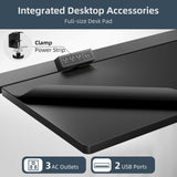 Electric Standing Desk Adjustable - 60 x 30 Inch Sit Stand Desk with Flip-Top Cable Management