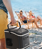 Portable Ice Maker with Self-Cleaning, 9 Bullet Ice Cubes in 6 Mins, 26lbs/24Hrs, Ice Maker Machine with Ice Bags | Black ecozy