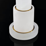 Lighting Collection Gardiner Alabaster/Gold Tiered 28-inch Bedroom Living Room Home Office Desk Nightstand Table Lamp (LED Bulb Included) Safavieh