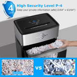 16-Sheet Heavy Duty Paper Shredder for Office, 60-Minute Running Time Cross-Cut CD Shredder with 60dB Low-Noise, 5.3-Gallon Pull Out Bin, Anti-Jam & Quiet Shredder for Home Office (S3102) BONSEN