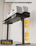 Electric Standing Desk with Keyboard Tray, 63x24 Inches Height Adjustable Stand up Desk with 2 Drawers