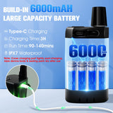 Portable Shower With Heater,6000Mah Battery Powered Portable Shower For Camping With 2000W Auto-Off Heater,Portable Heated Shower For Camping,Digital Power&Temperature Display For Hiking (Black)