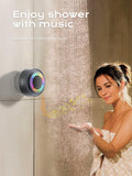 Bluetooth Shower Speaker,XO Portable Shower Speakers IP67 Waterproof with Suction Cup,Built-in Mic and Dynamic LED Lights,Handsfree Wireless Speaker for Bathroom, Party, Beach