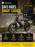 MACFOX X7&X7L Fat Tire Ebike for Teens, 750W Peak, Class 2, UL 2849