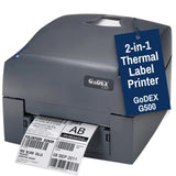 McAuley Labels GoDEX G500 4” Thermal Label Printer – 203 DPI Dual Mode (Transfer & Direct) UPS Label & Barcode Printer for Shipping & Inventory