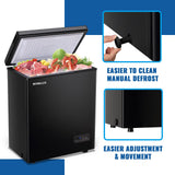 DEMULLER 79L Chest Freezer with Electronic Panel Mini Deep Freezers with Two Wire Baskets Compact Size & Low Noise & Rapid Cooling White