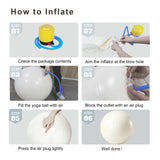 YR Exercise Ball 29.5'' Large Yoga Ball for Workout Pregnancy Stability