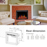 R.W.FLAME 36" Electric Fireplace Insert,Recessed Electric Stove Heater, 5 Color Adjustable Flames, 8 H Timer, 5 Brightness Settings, 750/1500W Touch Screen, Remote Control (36" X 27")