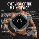 Innocareer Abs Stimulator, EMS Muscle Stimulator Fitness Equipment for Abdomen Arms Shoulder Back Leg Hip, Ab Stimulator for Women & Men Innocareer