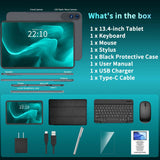 13 Inch Tablet, Android 16 Tablet with Keyboard, 32GB+256GB+2TB Expand, 120Hz 1920x1200 IPS Display