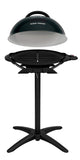 George Foreman Indoor/Outdoor Electric Patio Grill, Apartment Approved, 15-Serving, Removable Stand, Black