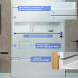 WOODBRIDGE 60” x 32” Four-Piece Direct-to-Stud Alcove Tub Surround with Right-Drain Hole Soaking Bathtub Combo in White