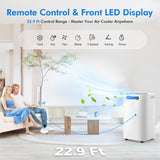 14000 BTU Portable Air Conditioners,Cools Up to 700 Sq.Ft, AC Unit with Cooling/Fan/Dehumidifier/Sleep Mode,Remote Control&Installation Kit, Portable AC for Large Rooms