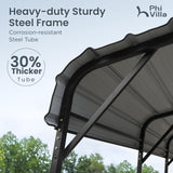 PHI VILLA 14X35 RV Carport, Metal Carports Canopy Heavy Duty Car Garage