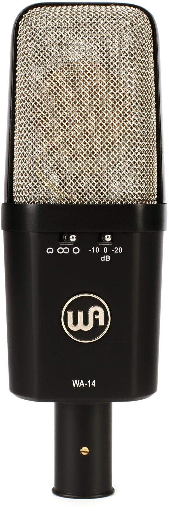 Audio WA-14 Large Diaphragm Condenser Microphone, Black with silver grille Warm Audio