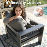 5 Pieces Modern Aluminum Patio Furniture Set