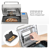 CUCKOO Bread Maker Machine with 15 Menu Options + 3 Crust Colors, 2 lbs Bread Machine with Automatic Fruit & Nut Dispenser, Includes 6 Accessories, Ideal Breadmaker for Sourdough (CBM-AAB101S)