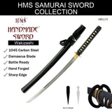 Hand Forged Folded Steel Musashi Wakizashi, Full Tang Samurai Sword