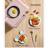 3 in 1 Breakfast Maker Station, Multifunction Breakfast Maker Machine with Mini Electric Oven, for Baking, Frying