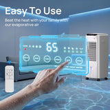 YEW Evaporative Air Cooler,1800CFM Swamp Cooler Air Conditioner with 4.2 Gal Tank,Windowless Swamp Cooler with Remote,3 Speeds,12H Timer,Fans that Blow Cold Air for Bedroom Indoor Office,White