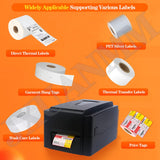 300DPI Thermal Label Printer for Garments, Desktop Foil & Ribbon Printer for Flower Wrapping, Thermal Printing, Ideal for Crafts & Retail