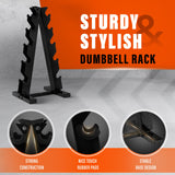 Metal A Frame Dumbbell Weight Rack 5 Tiers Carbon Yes4All