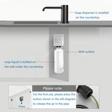 Automatic Soap Dispenser Touchless for Kitchen and Bathroom, Sink Built in Commercial Electric Soap Dispenser,Upgraded Infrared Sensors Brass Material, with Bottle and Pump 33.81oz/1000ml