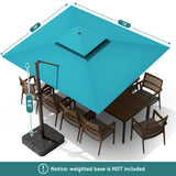 10 X 13 FT Cantilever Outdoor Patio Umbrella with LED Lights