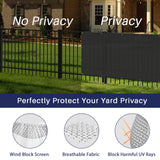 Windscreen4less 6'x50' Privacy Fence Screen Heavy Duty Windscreen Fencing Mesh Fabric Shade Net Cover