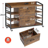 File Cabinet, Filing Cabinet fits Legal/Letter Size, 2 Drawer File Cabinets for Home Office with Lock