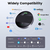 2-in-1 Conference Speaker and Microphone, Daisy Chain Wireless Bluetooth Speakerphone with 360° omnidirectional mics TONGVEO