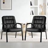 OLIXIS Office Waiting Room Guest Chair Set of 2, 500lbs, Faux Leather