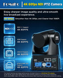 FoMaKo 4K 60fps NDI PTZ Camera, Supports NDI HX3 4K 60fps Output