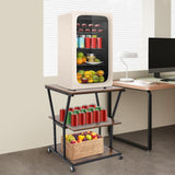 Printer Stand with Wheels, 3-Tier, 23.6-Inch Square Top