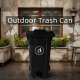 RedFinches 3 Pack Outdoor Trash Can with Lid, 64 Gallon Large Trash Can, Rolling Trash Bin for Home, Garden