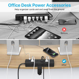 CCCEI 45W Per Side USB-C Desktop Outlet Station, Clamp Power Strip Surge Protector 4800J, Home Office Standing Desk Organizers and Accessories, 10FT 14AWG 15A Extension Cord, Switch, ETL Listing.