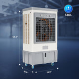 Bonnlo 9000 CFM Commercial Swamp Cooler, 3-In-1 Portable Evaporative Air Cooler, Cooling Fan with 34.3 Gal Water Tank, 3 Speeds, 4 Ice Packs for Outdoor Use