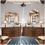 Kelly Miller 20"x30" Small Gold Bathroom Mirror for Wall Mount, Beveled Vanity Mirror for Master Bath Half Bath