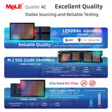 MeLE Fanless Mini PC Quieter 4C N150, 16GB RAM 512GB Storage, Win11 Pro