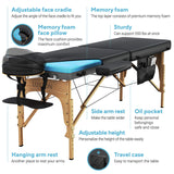 Premium Memory Foam Massage Table - Easy Set Up - Foldable & Portable with Carrying Case Luxton Home