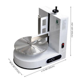 Semi Automatic Birthday Cake Smoothing Coating Machine, AC110V 6-14in Cake Cream Spreading Machine, Cakes Decorating Cream Coating Machines Turntable with Graduated Scraper, Baking Supplies (White)