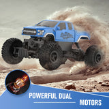 DOUBLE E Ford Raptor F150 RC Car 4WD Monster Trucks for Boys,11 Inches Off Road Crawler Vehicle RC Truck Toy Gift for Boys Girls 6 7 8-12 Years-Blue