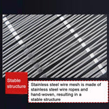 Stainless Steel Woven Mesh Rolls, Wire Rope Mesh Garden Fences, Stair Safety Nets, Decorative Fishing Nets, Wall Decoration Nets, High-Altitude Fall Protection Nets, Balcony Safety Nets(4x7m)
