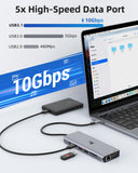USB C Docking Station 4 Monitors, LIONWEI 13-in-1 USB C Hub for Laptop Mac