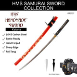 Pine Katana, 1045 Carbon Steel Hand Forged Full Tang Japanese Sword